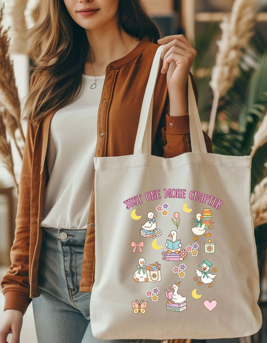 The Cosy Bookish Goose Tote Bag