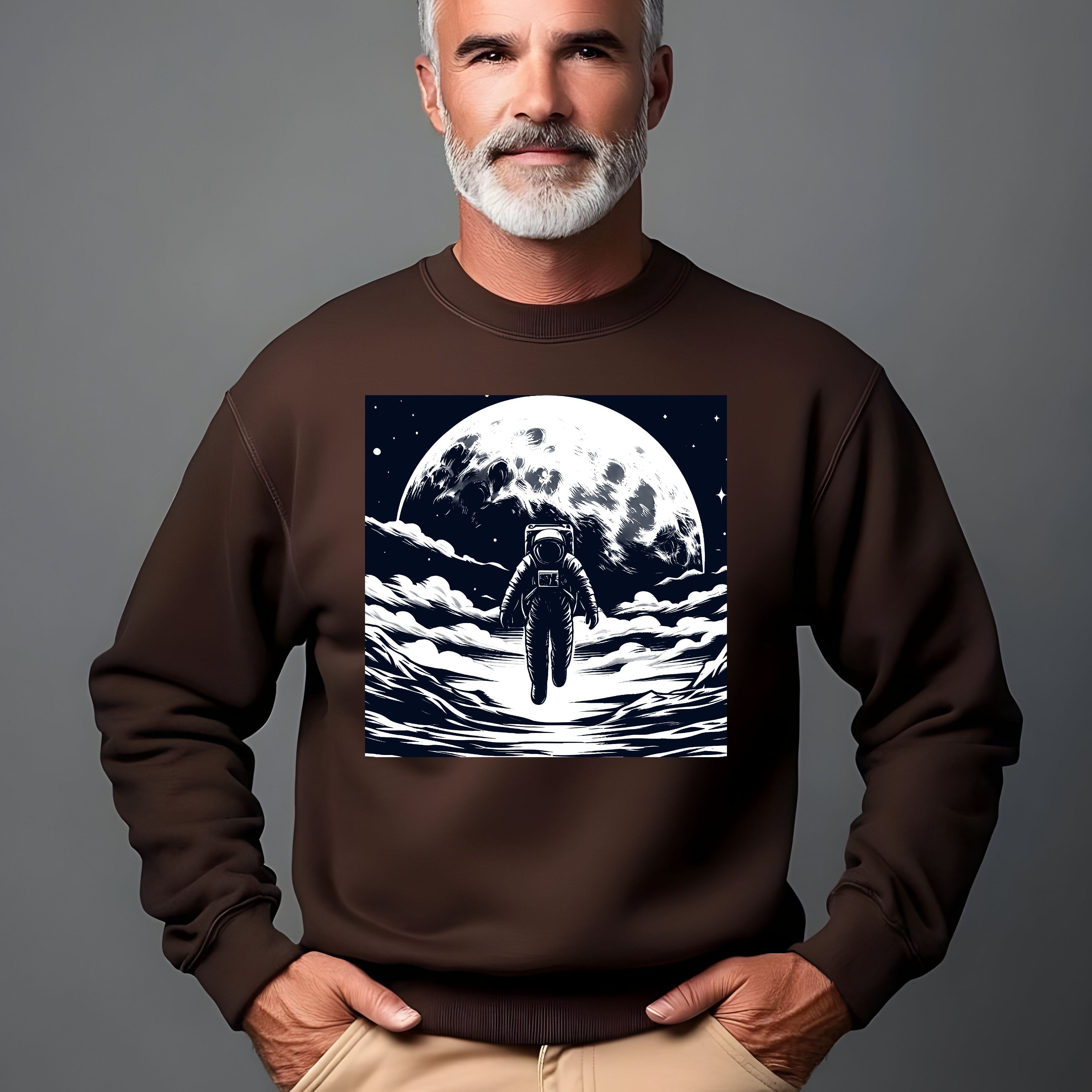 Astronaut Walking On The Moon Unisex Sweatshirt. – Mylo's Little Shop