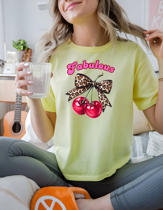 Animal Print Cherry Coquette Unisex T-Shirt