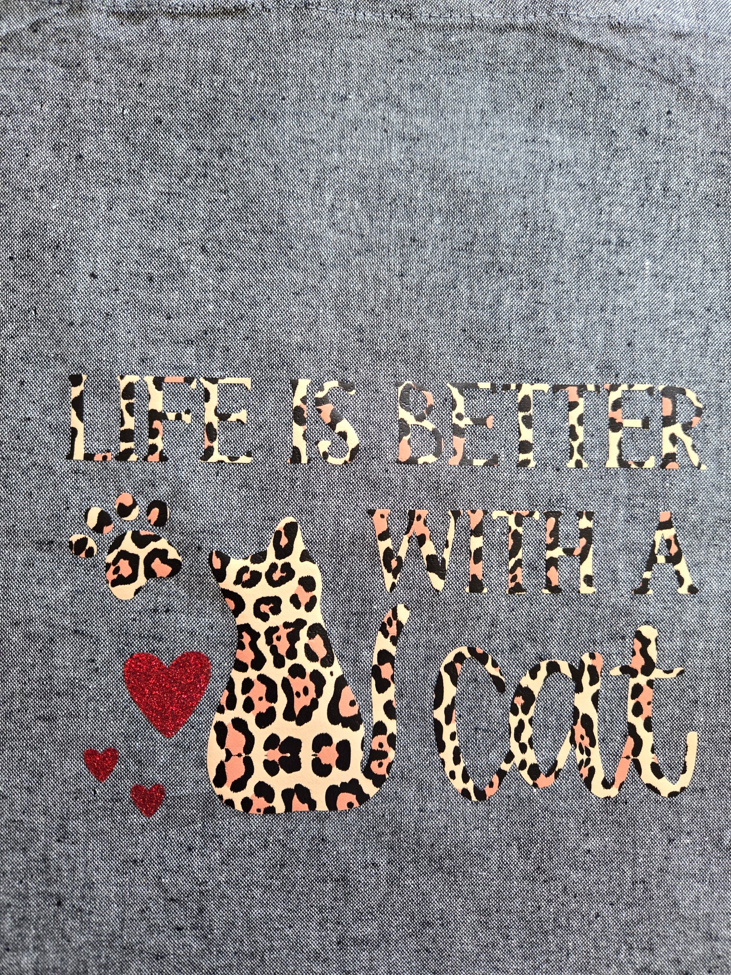 Cat/Dog Animal Print Light Weight Cotton Tote Bag