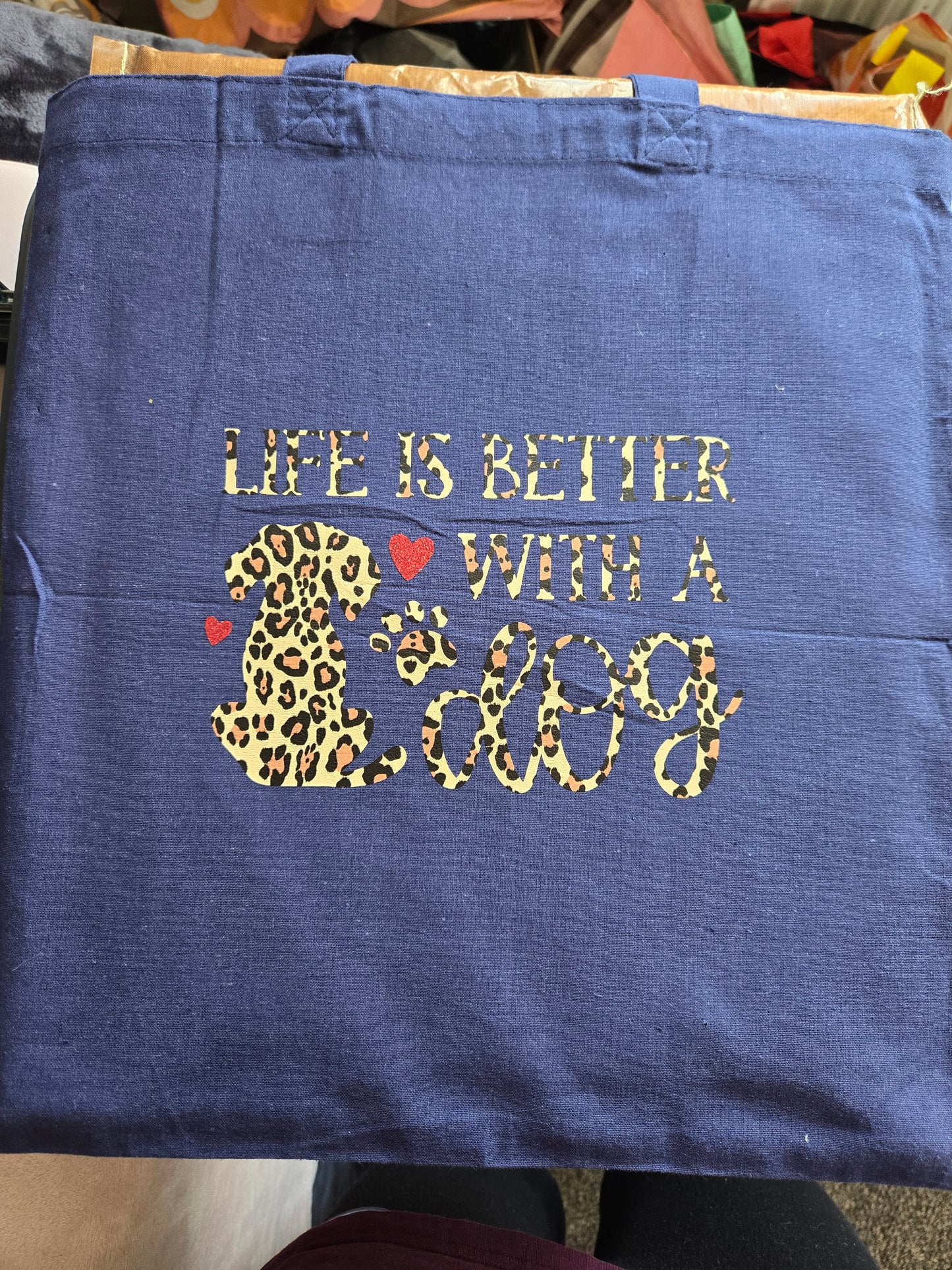 Cat/Dog Animal Print Light Weight Cotton Tote Bag