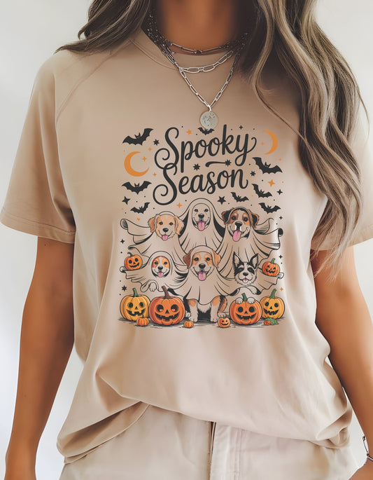 Spooky Season Cute Dogss Halloween T-Shirt.