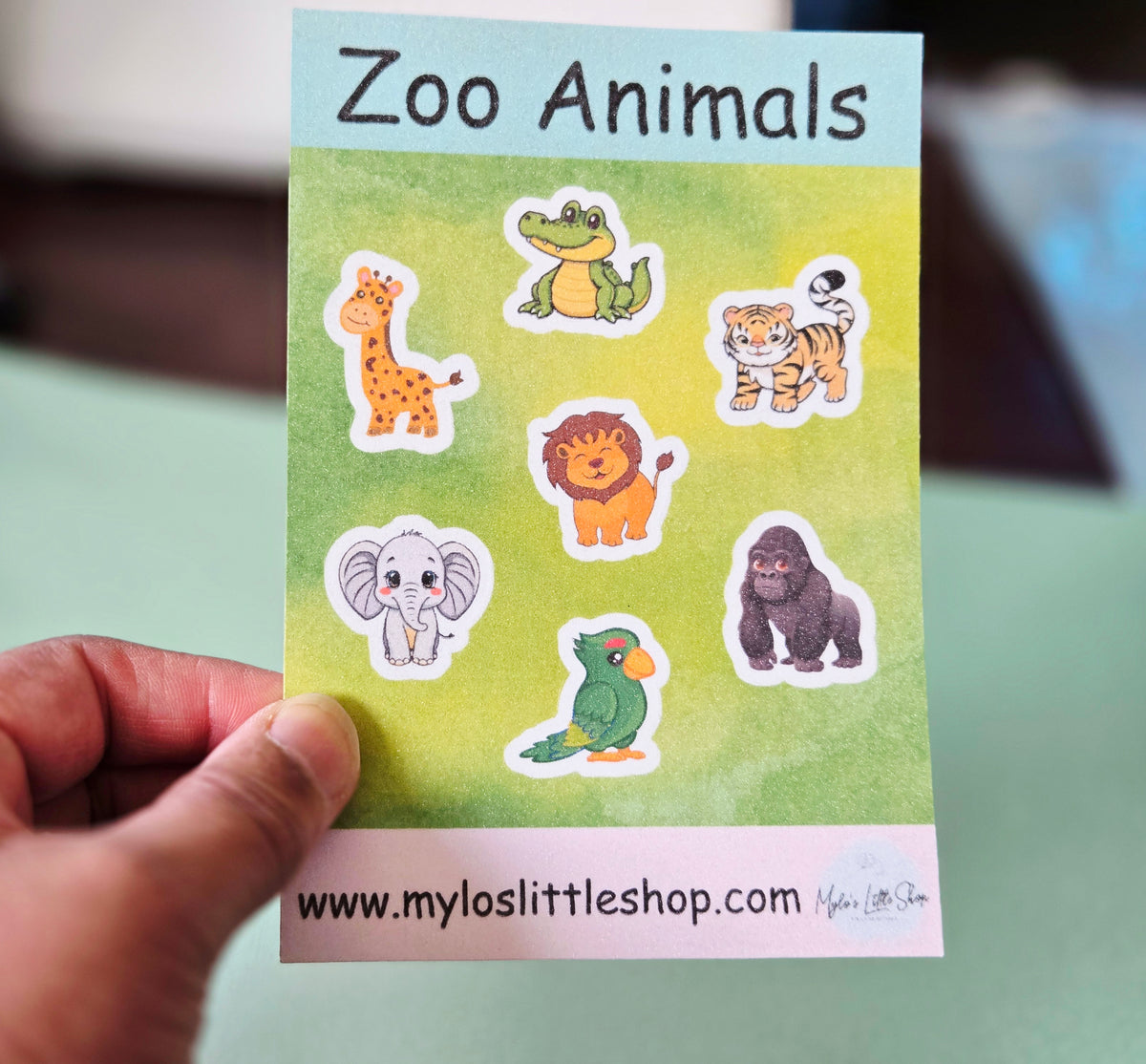 Zoo Animals Sticker Sheet