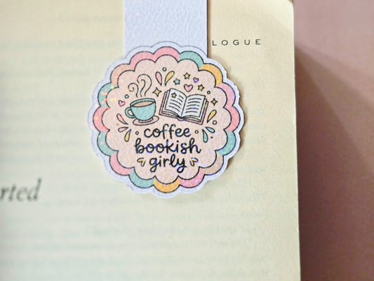 Coffee Bookish Girlie Magnetic Bookmark