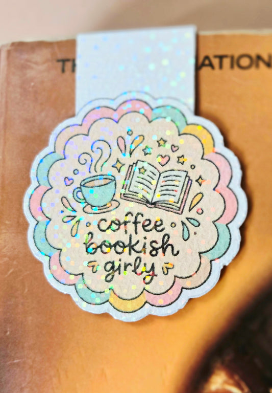 Coffee Bookish Girlie Magnetic Bookmark