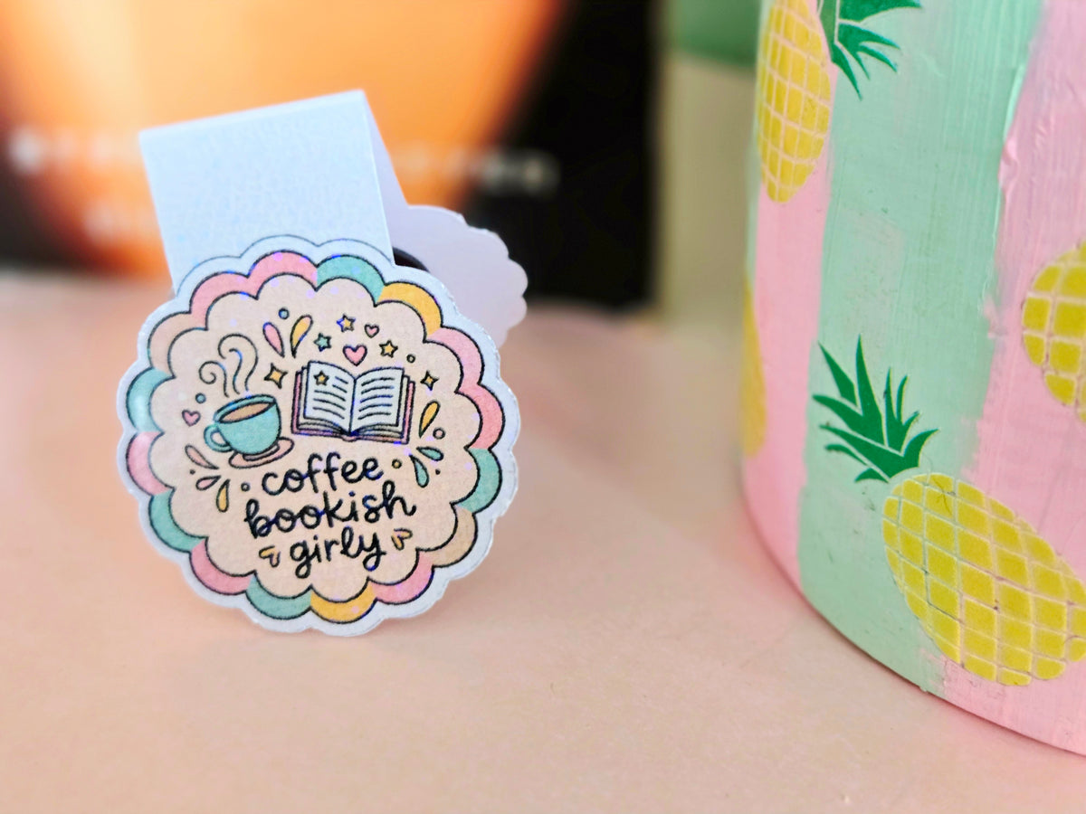 Coffee Bookish Girlie Magnetic Bookmark
