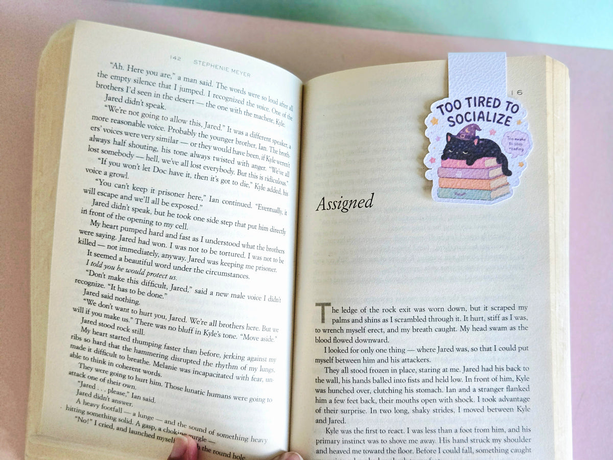 Tired Cat Magnetic Bookmark