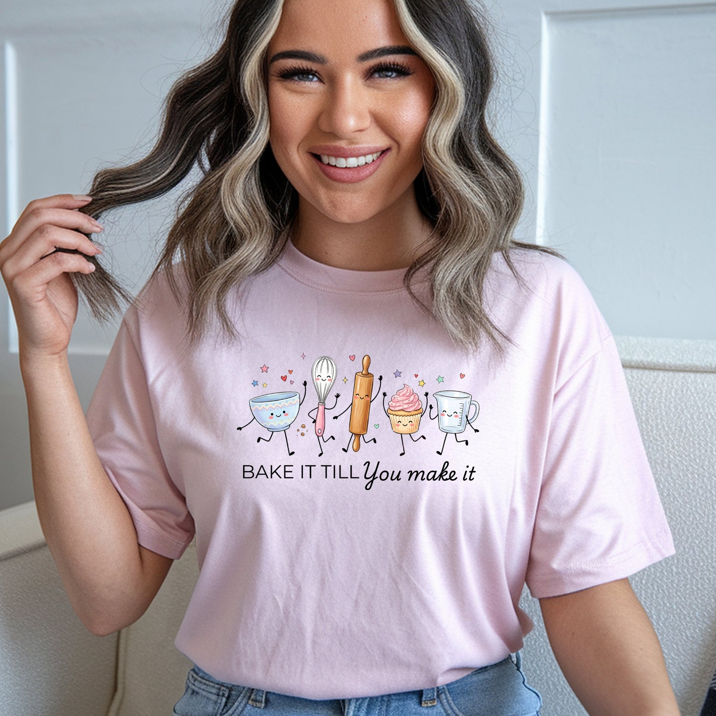 Bake It Till You Make It-Funny- T-Shirt