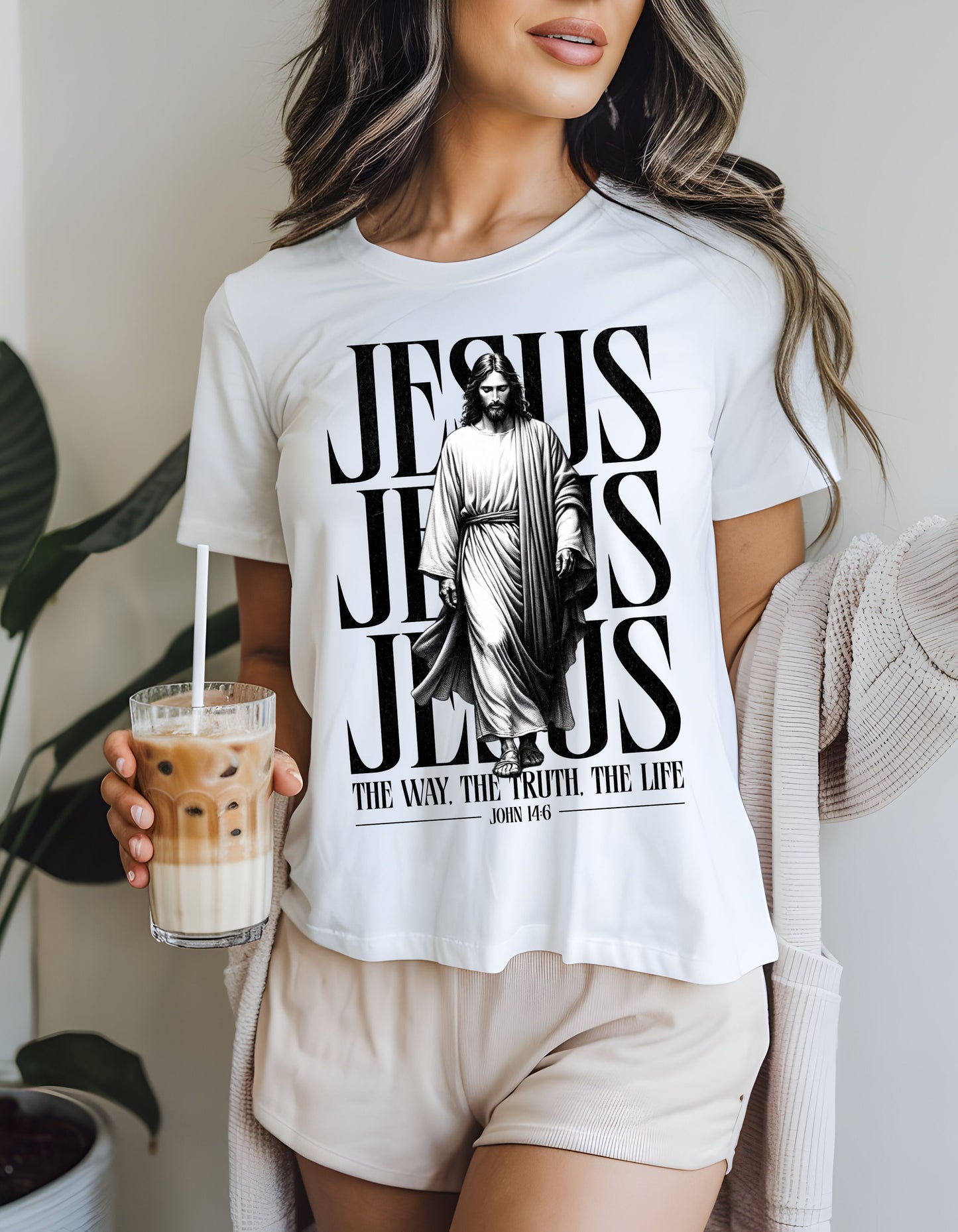 Jesus-John 14:6 Scripture White Garment