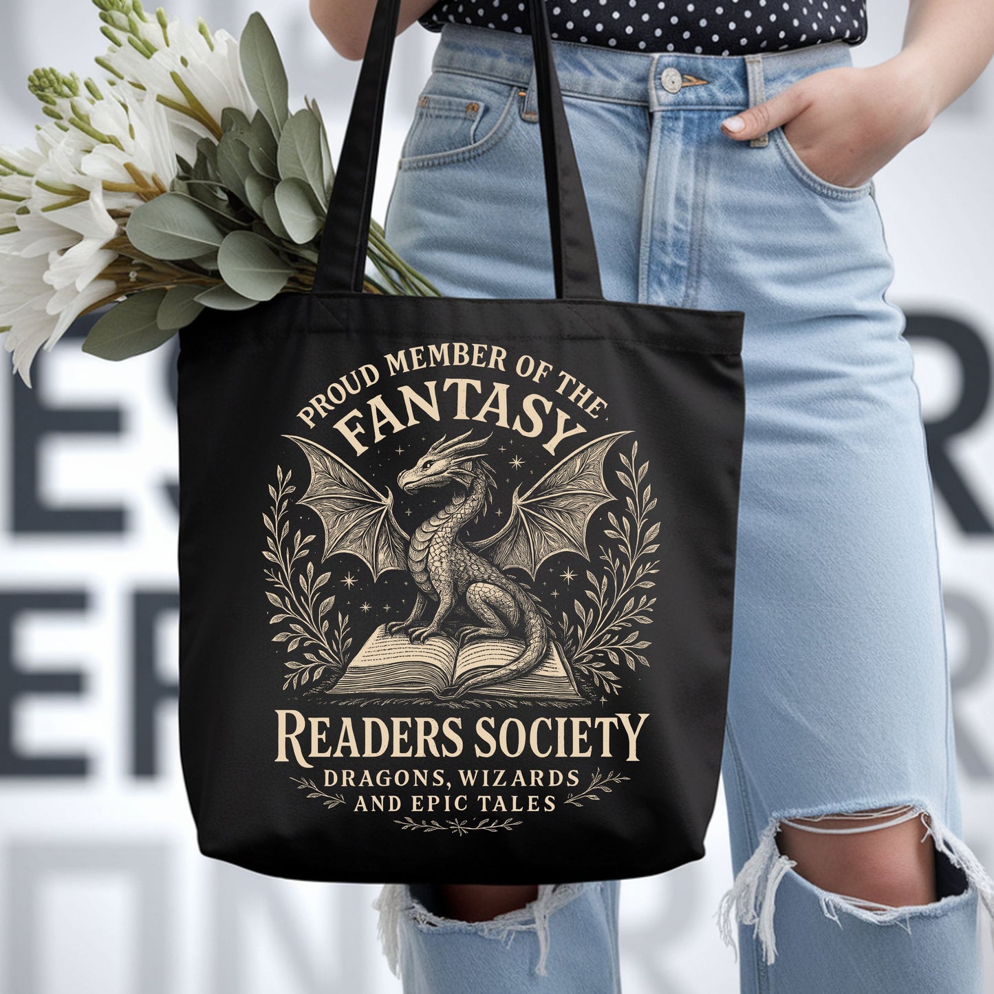 Fantasy Readers Club Cotton Tote Bag.