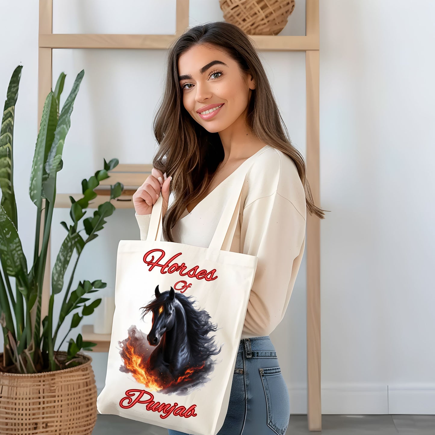 Horses Of Punjab Tote Bag
