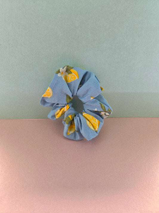 Lemons And Flowers Scrunchie