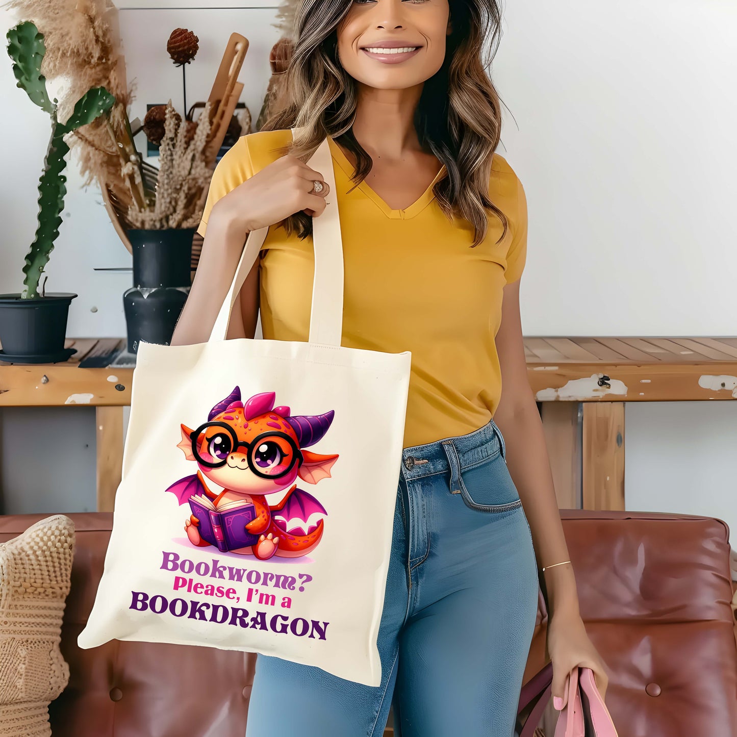 Bookdragon Cotton Tote Bag.