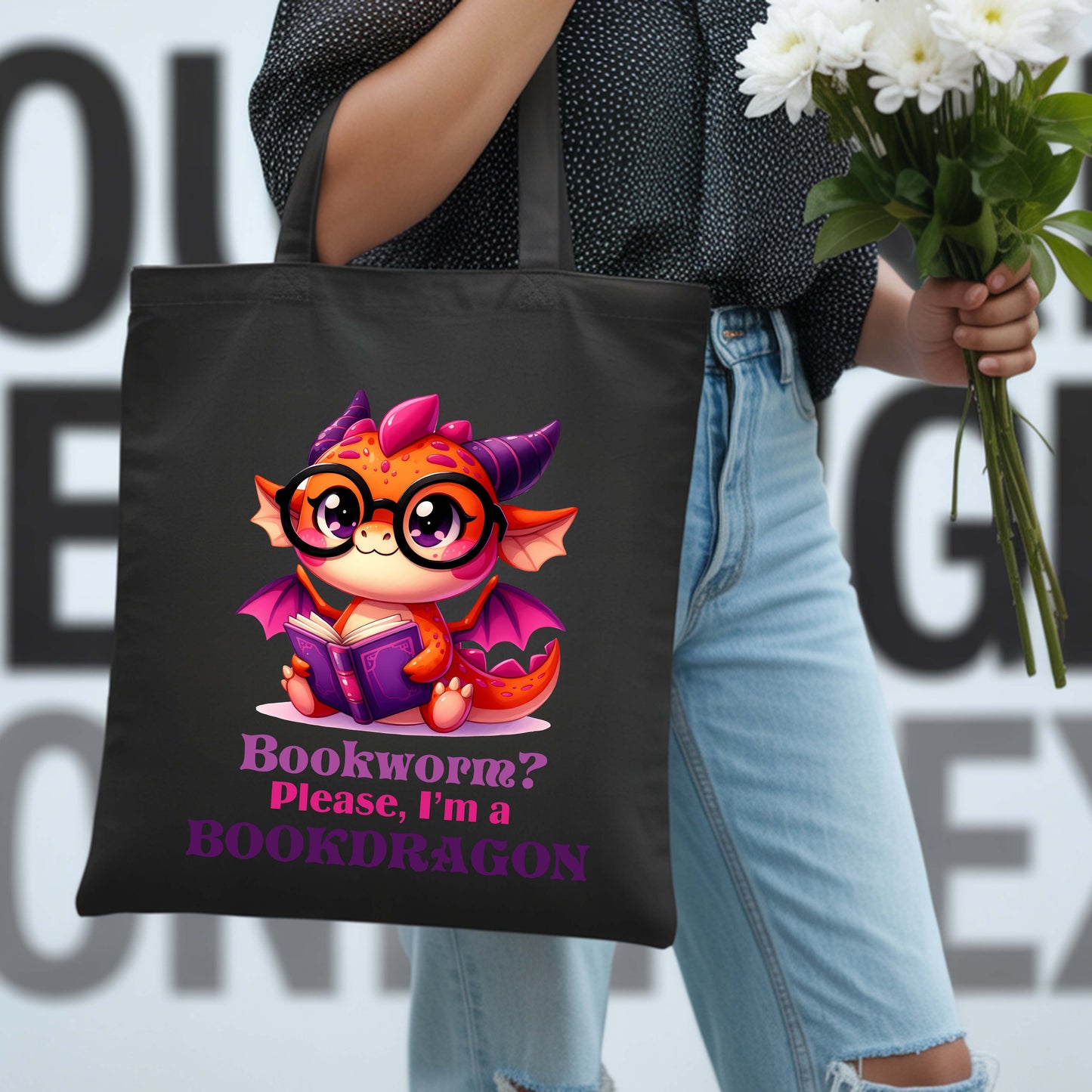 Bookdragon Cotton Tote Bag.