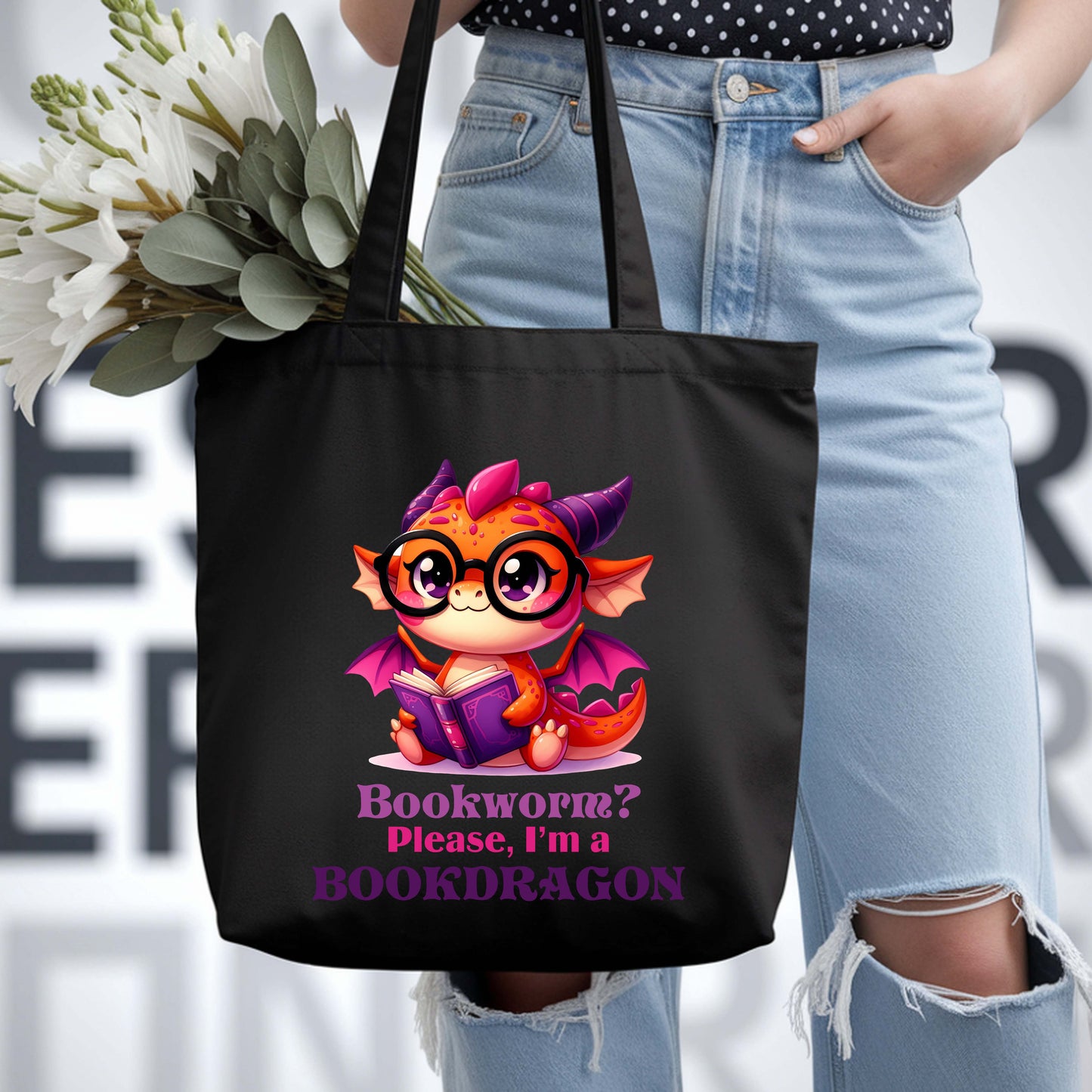 Bookdragon Cotton Tote Bag.