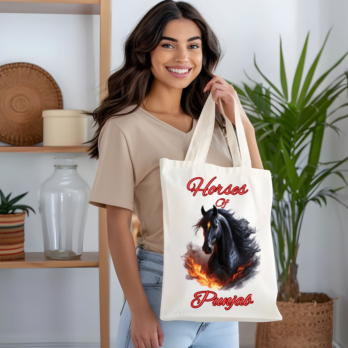 Horses Of Punjab Tote Bag