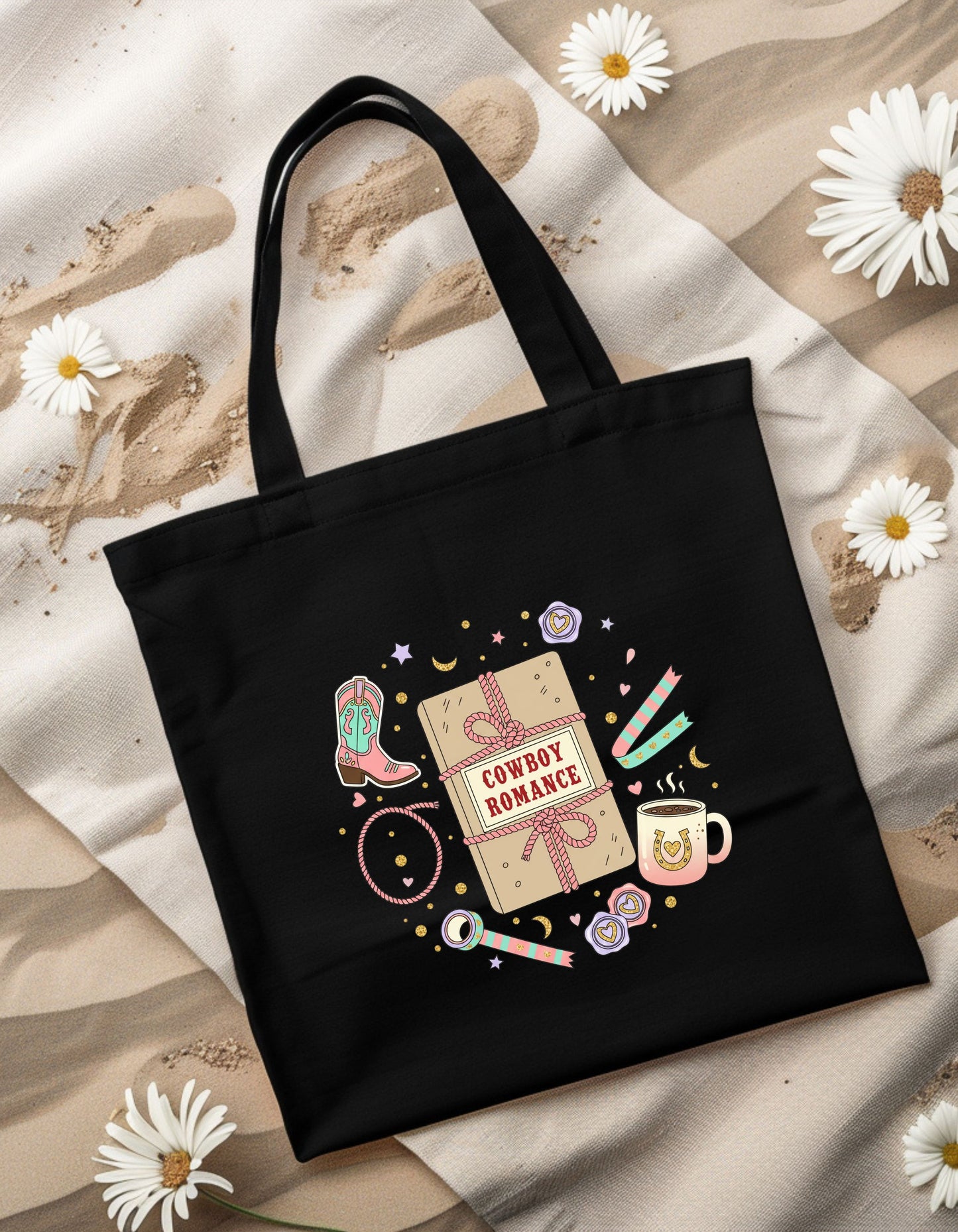 Western Cowboy Romance Book Lovers Tote Bag