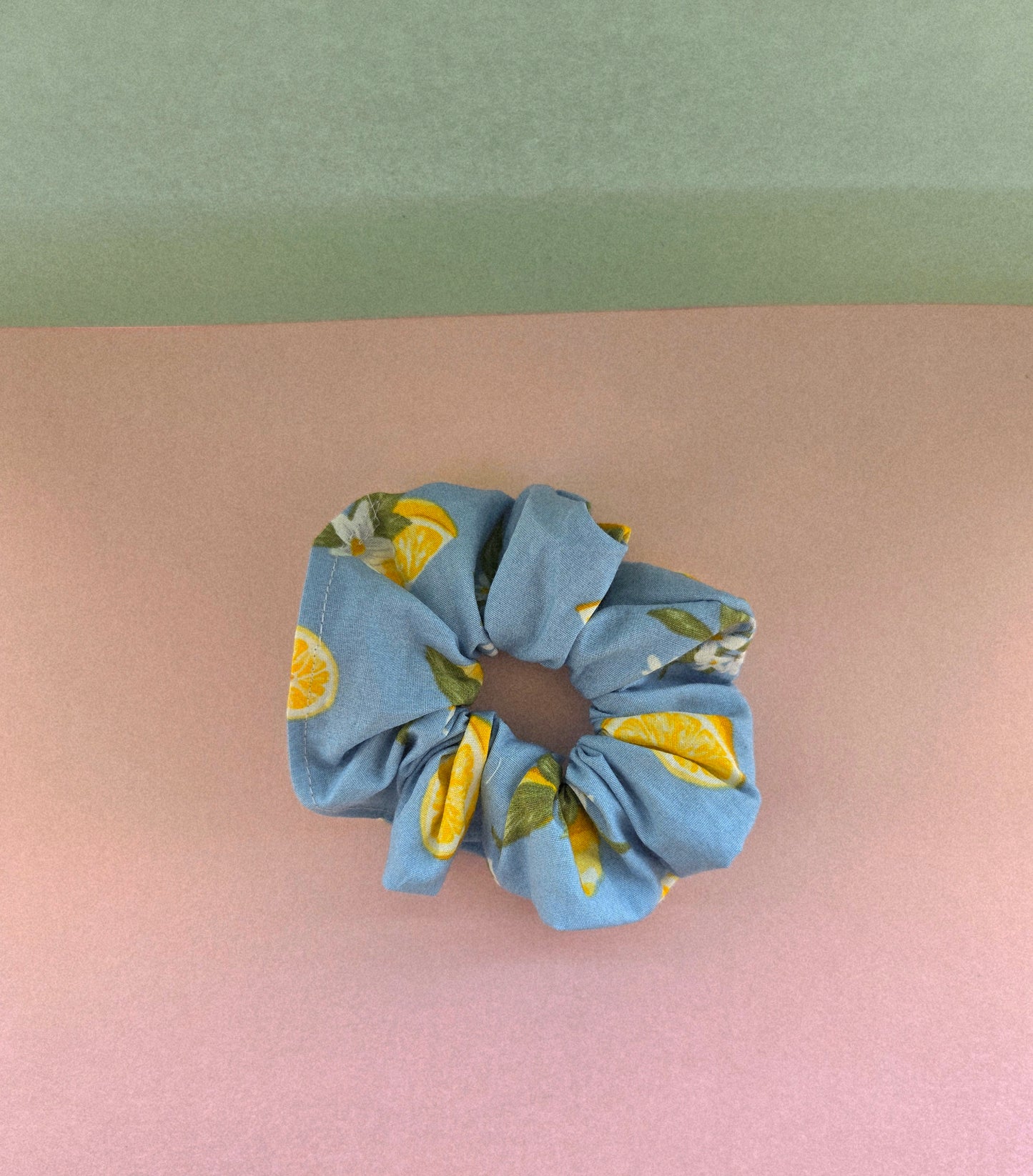 Lemons And Flowers Scrunchie