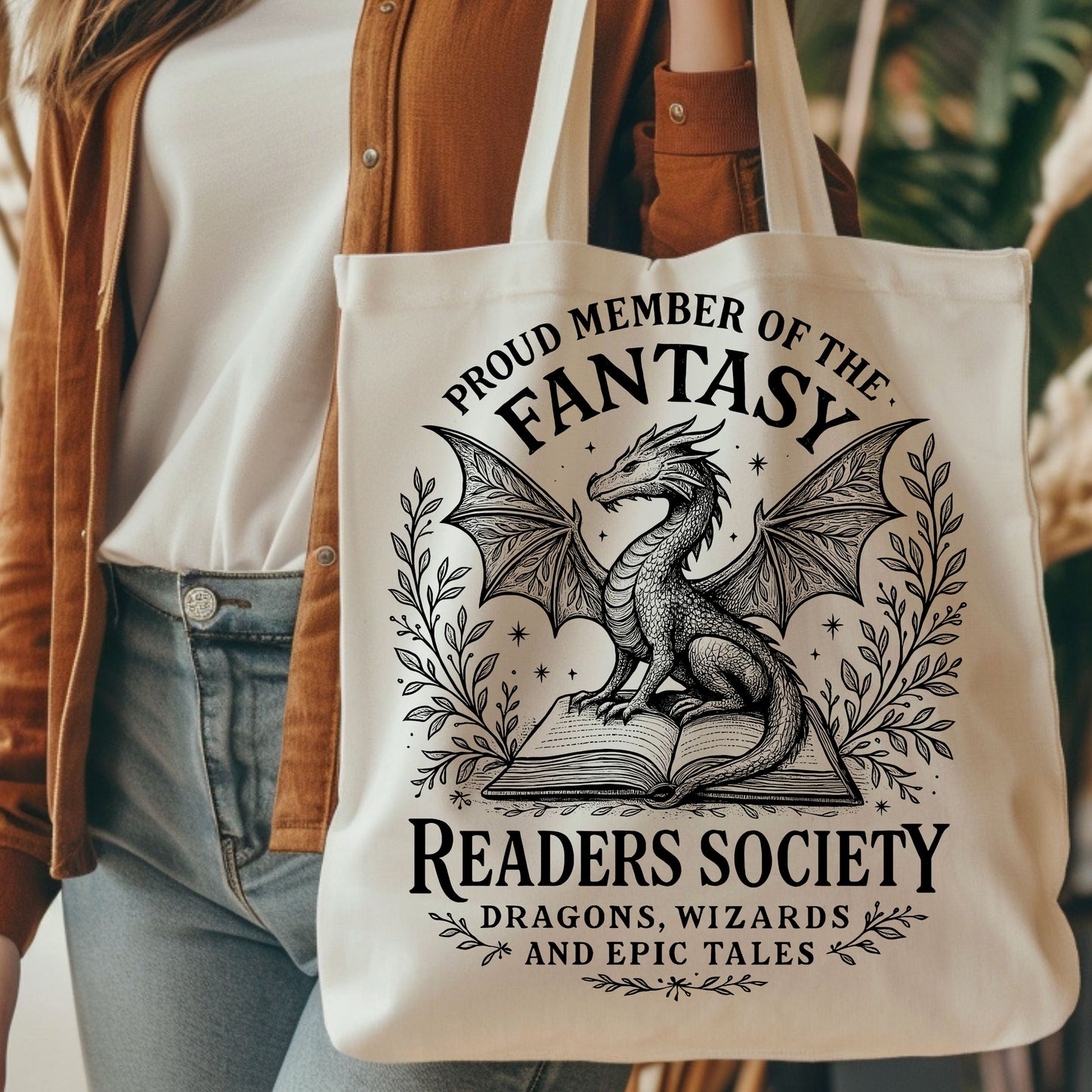 Fantasy Readers Club Cotton Tote Bag.