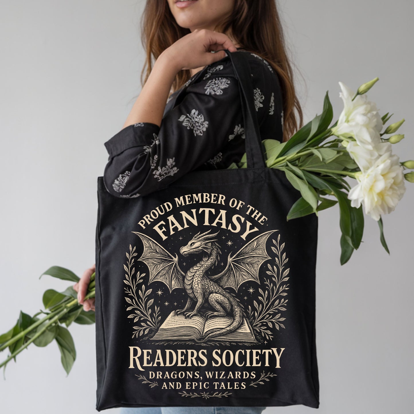 Fantasy Readers Club Cotton Tote Bag.