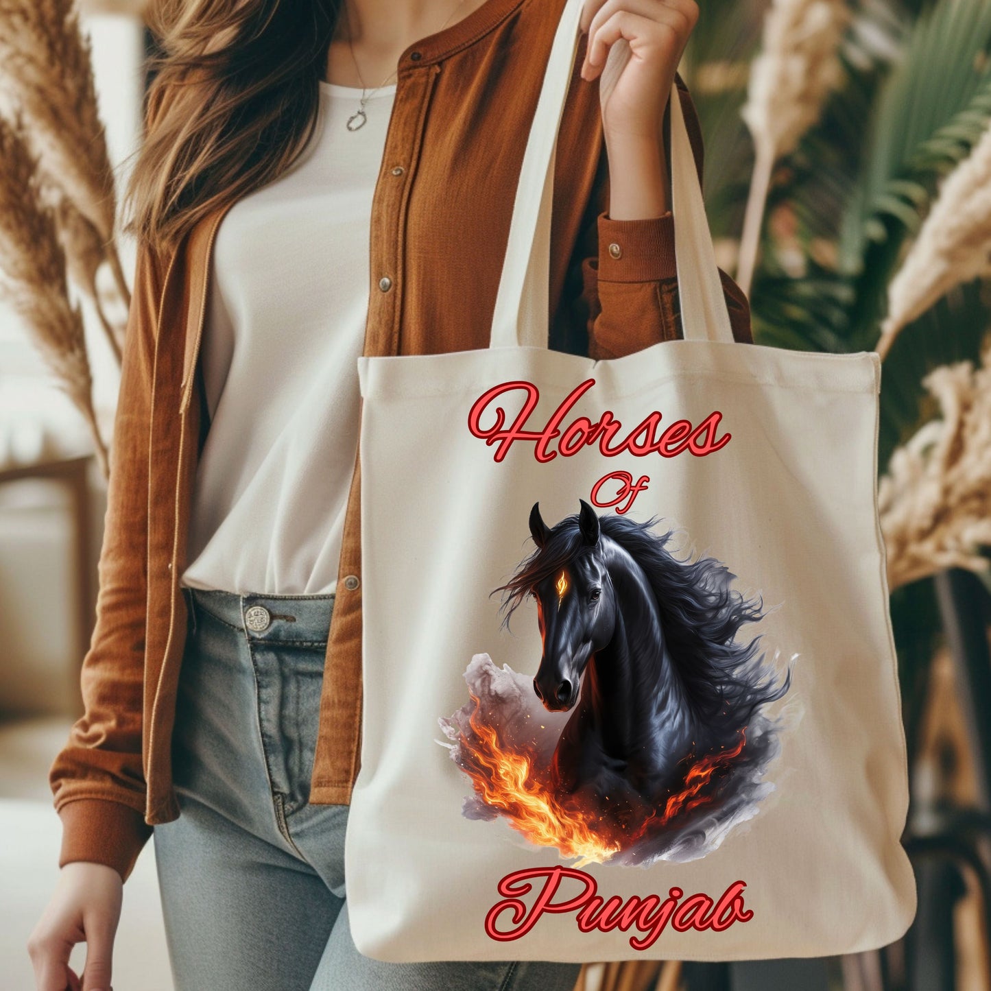 Horses Of Punjab Tote Bag