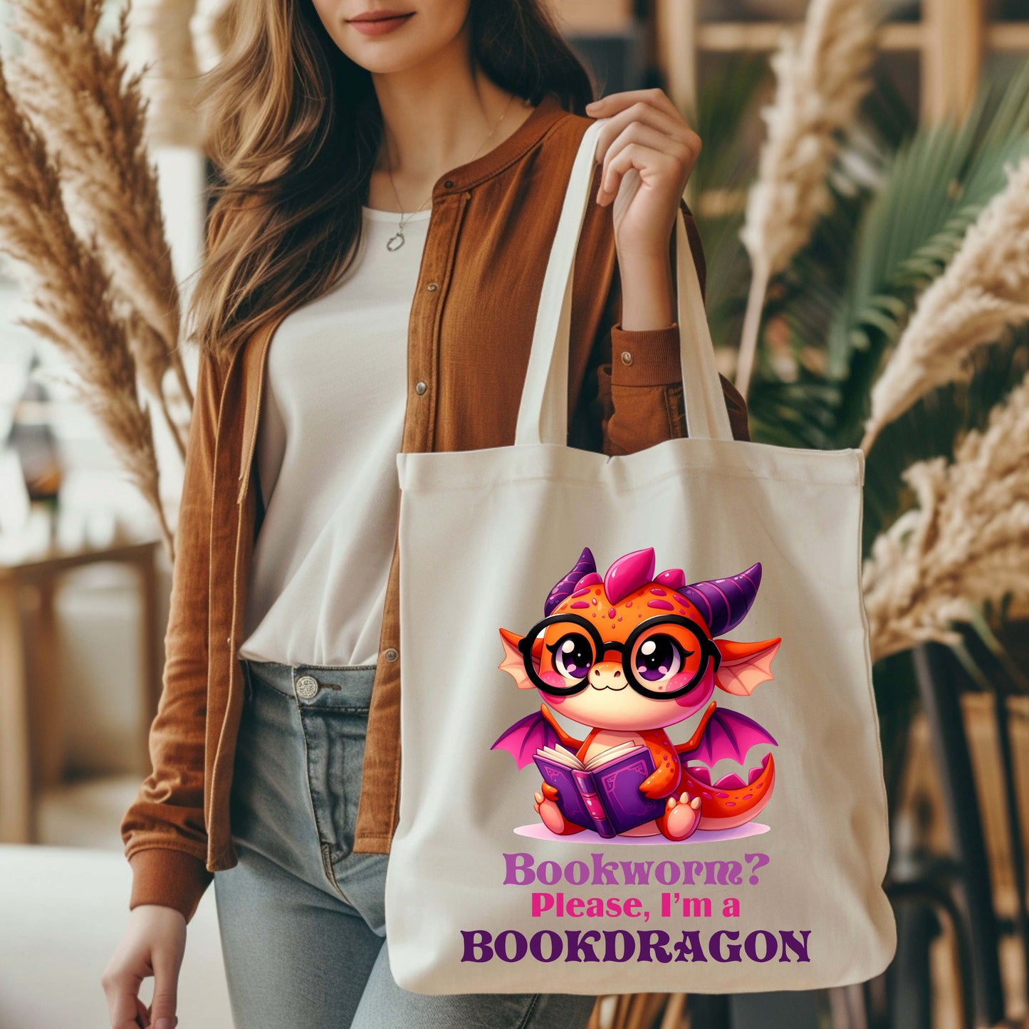 Bookdragon Cotton Tote Bag.