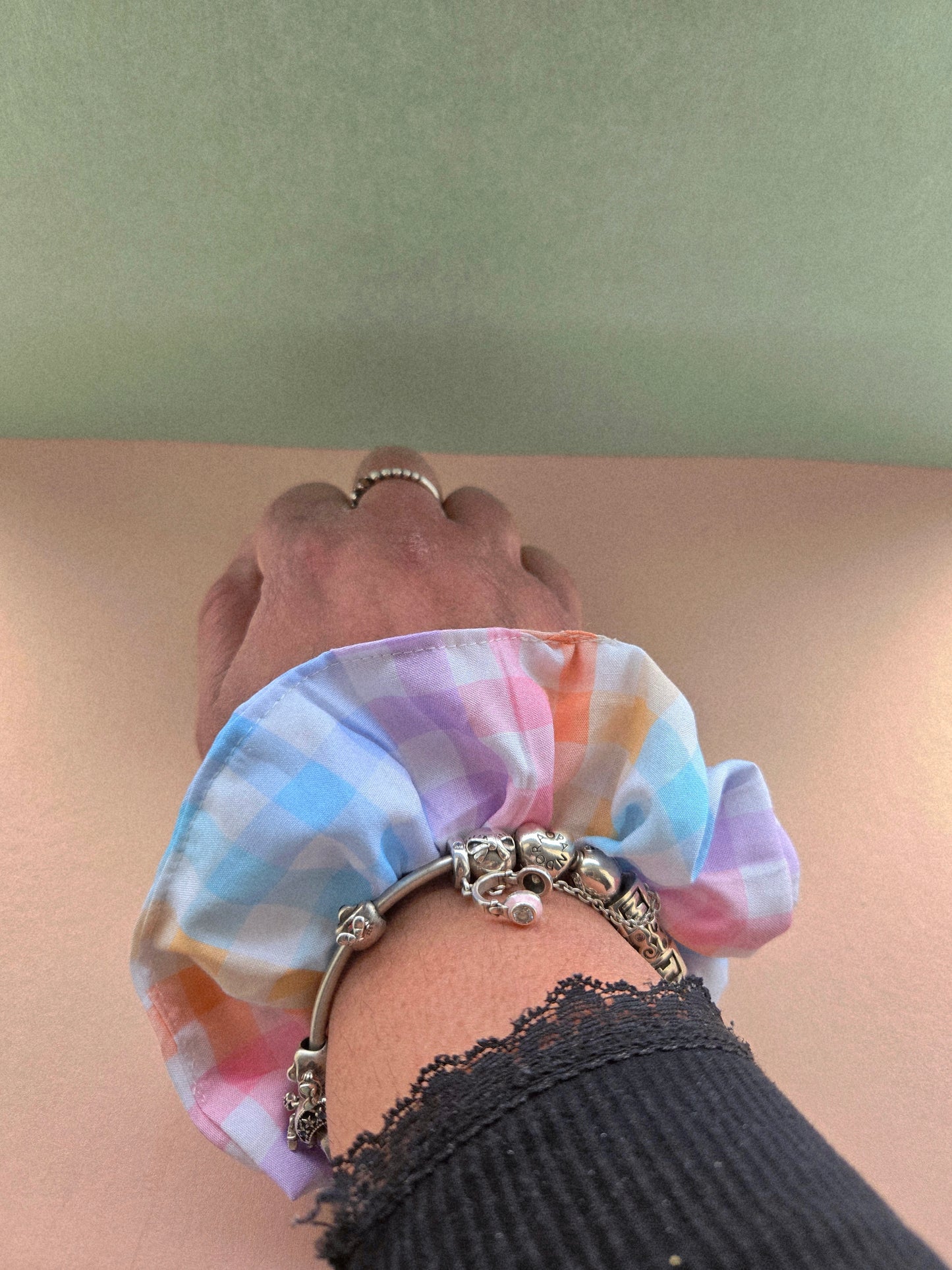 Gingham Pattern Scrunchie
