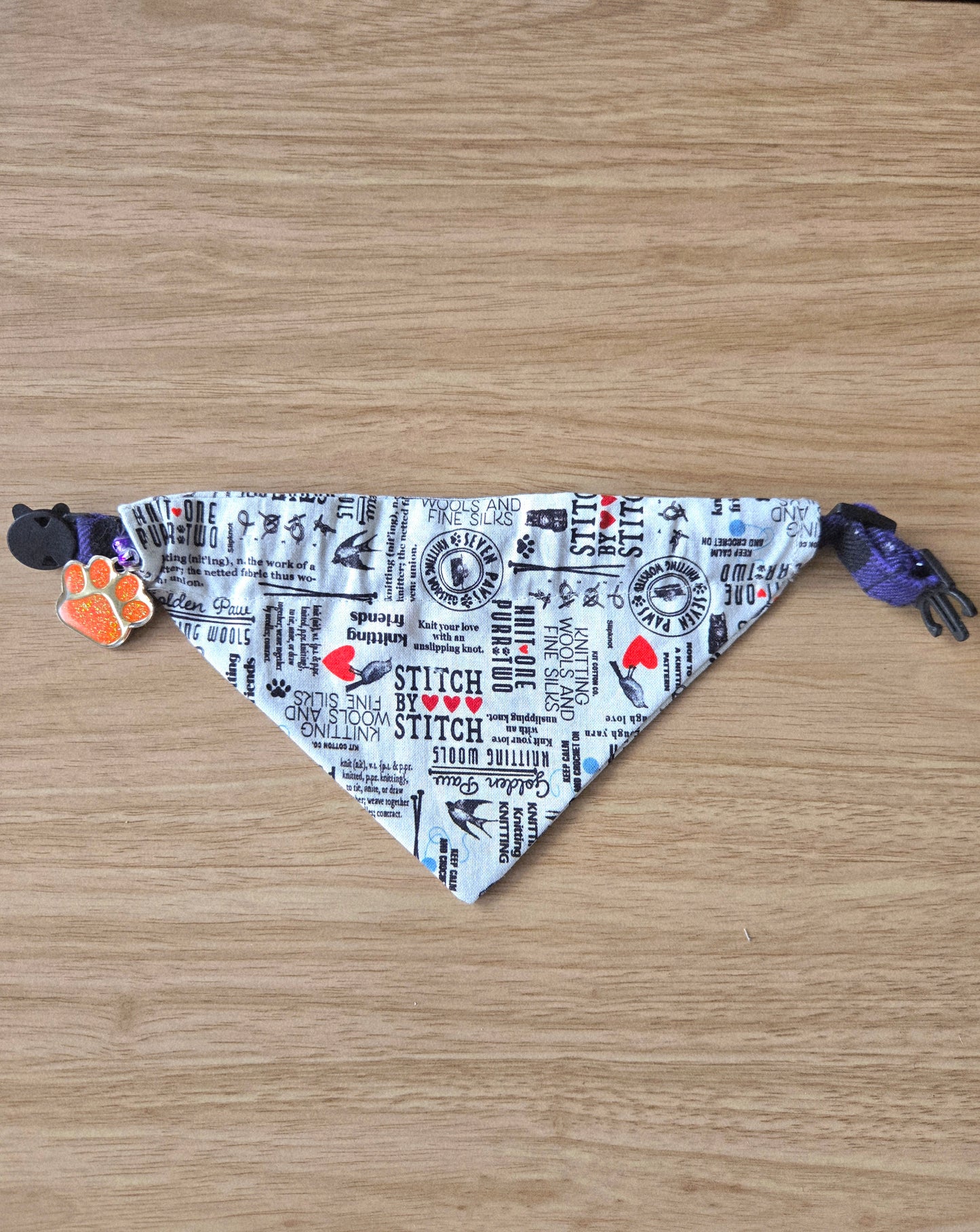 Newspaper Clipping Patterned Over The Collar Pet Bandana