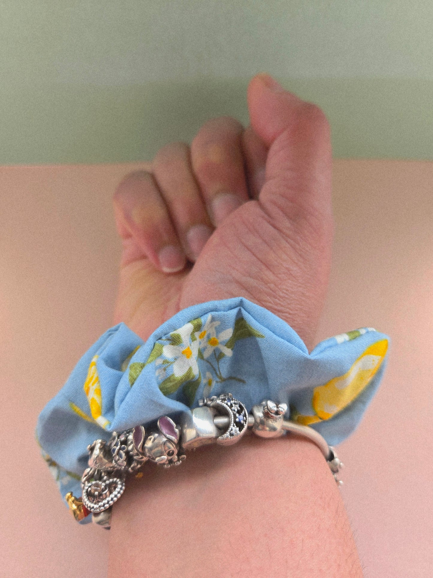 Lemons And Flowers Scrunchie