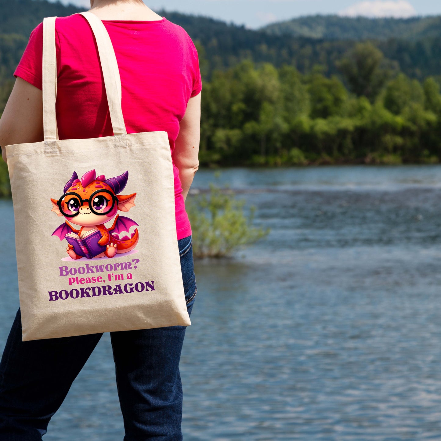 Bookdragon Cotton Tote Bag.