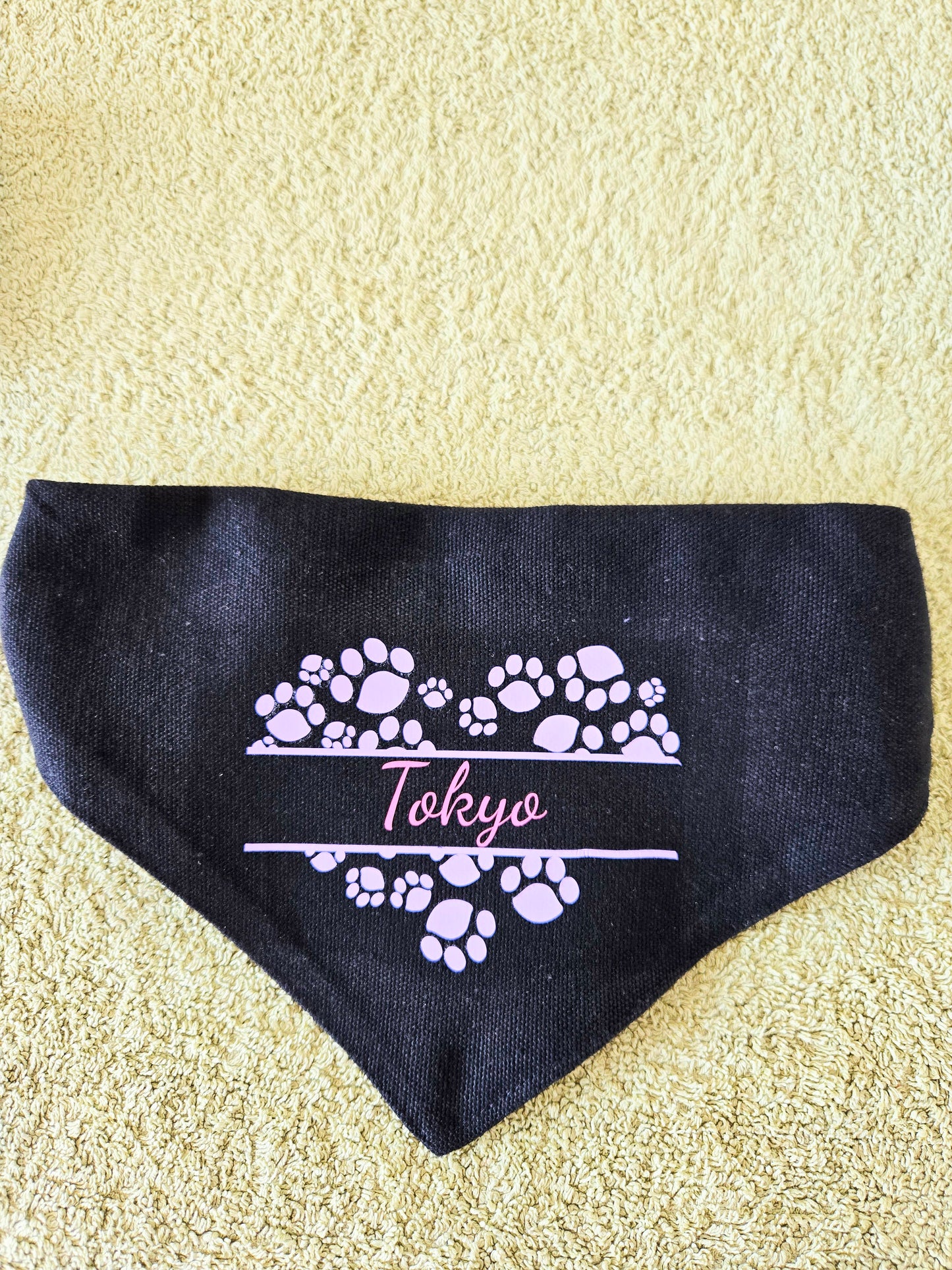 Bandana(s) For Pet(s)-Black-Personalised