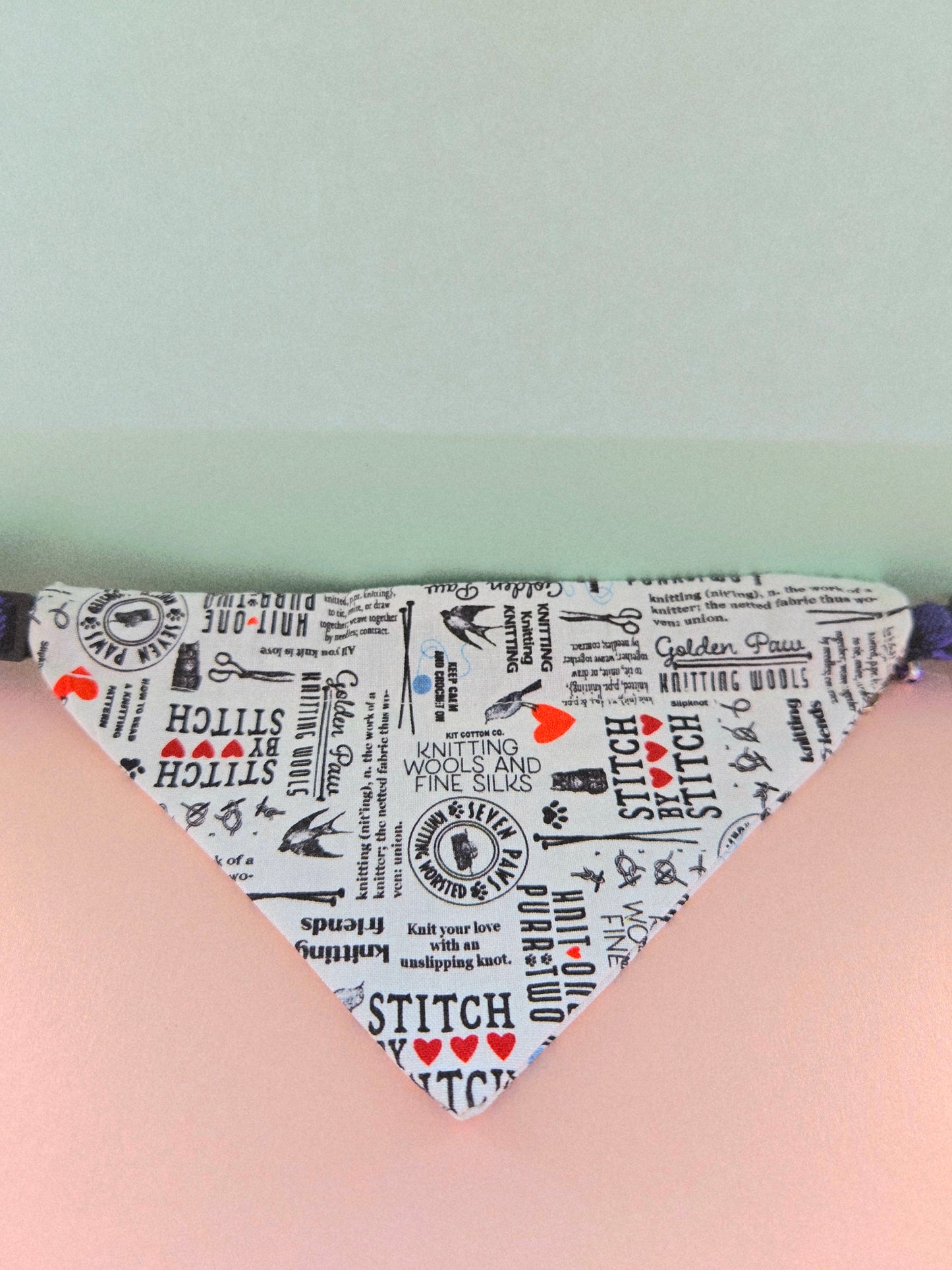 Newspaper Clipping Patterned Over The Collar Pet Bandana