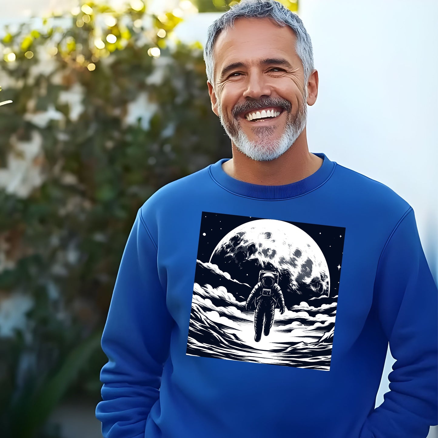 Astronaut Walking On The Moon Unisex Sweatshirt.