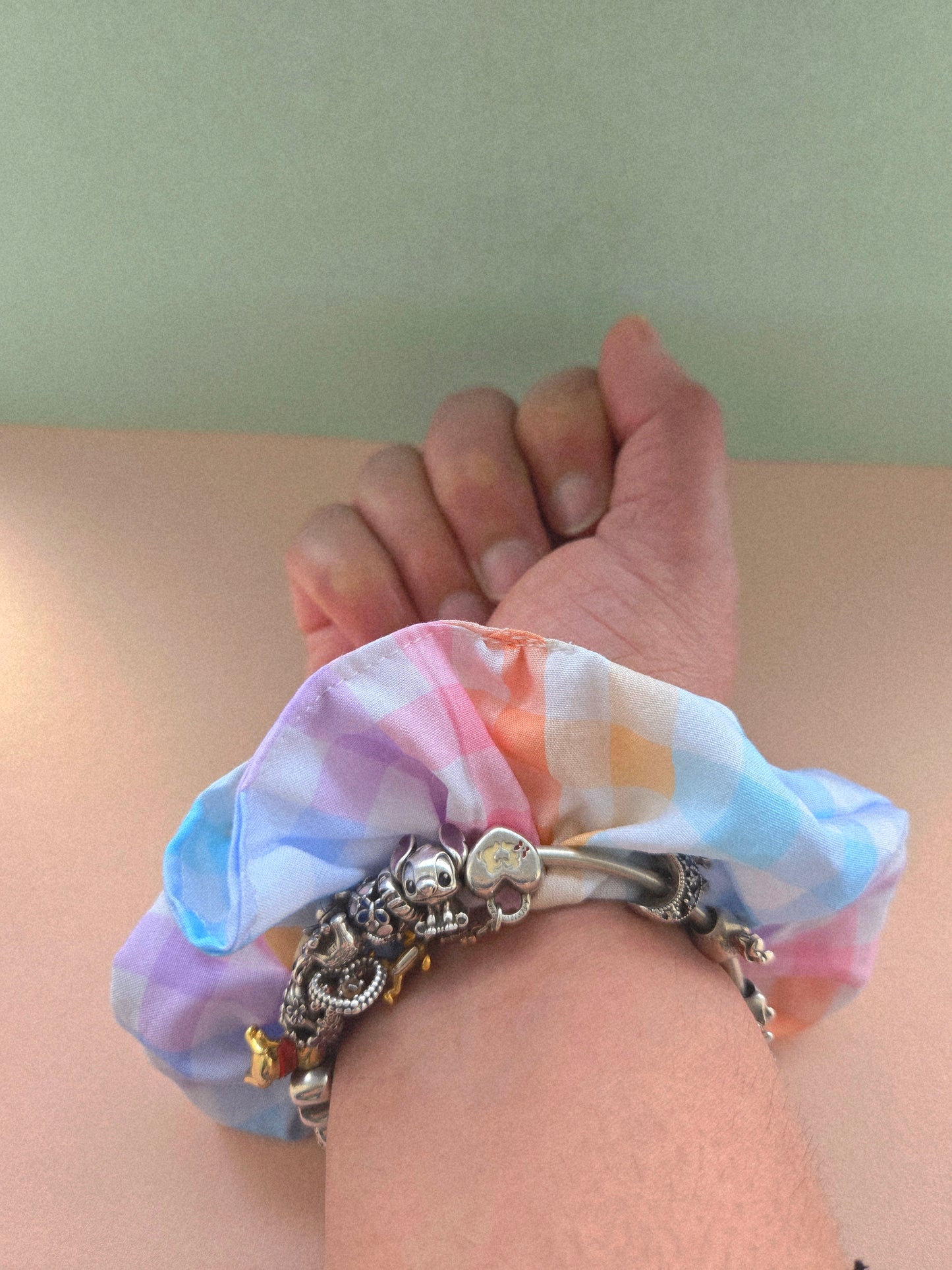 Gingham Pattern Scrunchie
